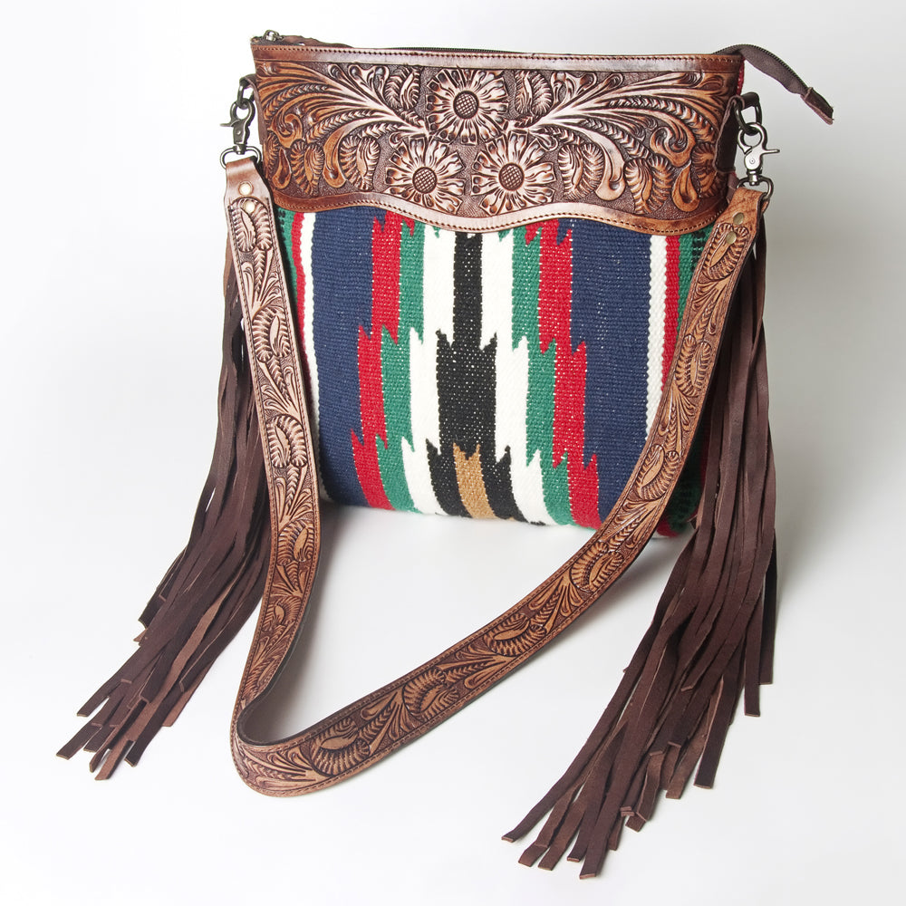 American Darling Signature Crossbody Hand Tooled Saddle Blanket Genuine Leather women bag western handbag purse