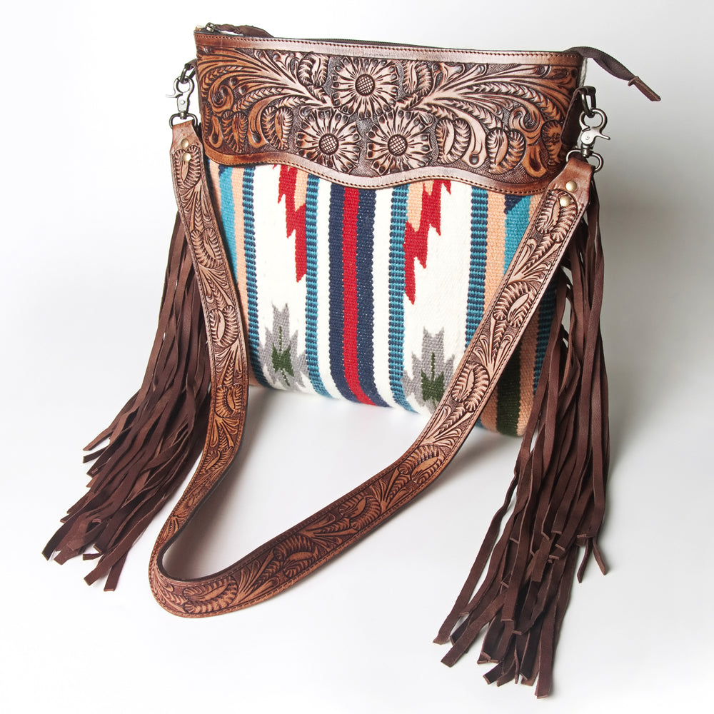 American Darling Signature Crossbody Hand Tooled Saddle Blanket Genuine Leather women bag western handbag purse