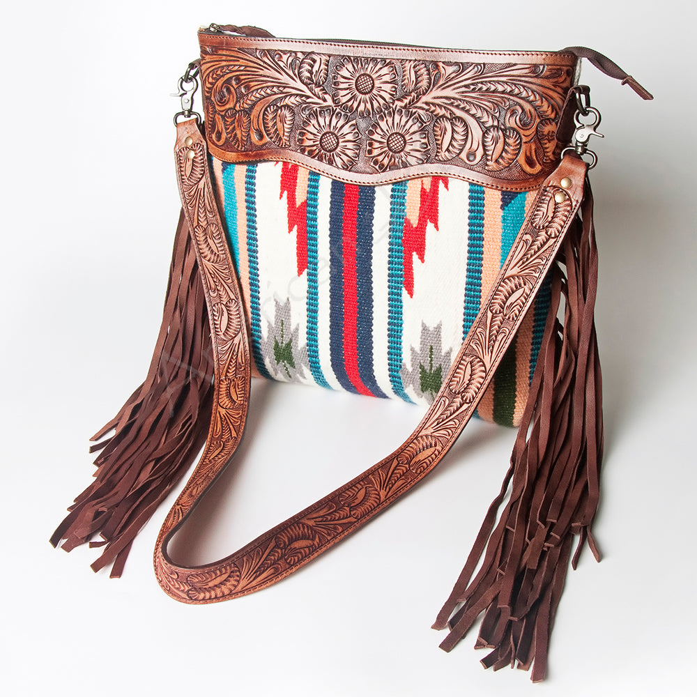 American Darling Signature Crossbody Hand Tooled Saddle Blanket Genuine Leather women bag western handbag purse