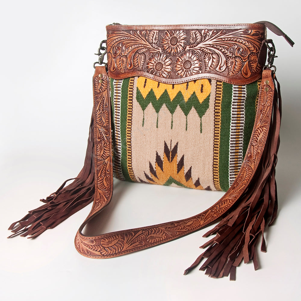 American Darling Signature Crossbody Hand Tooled Saddle Blanket Genuine Leather women bag western handbag purse