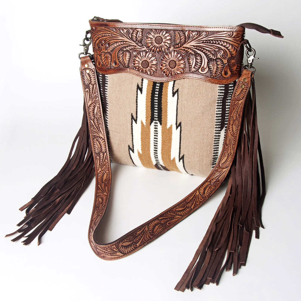 American Darling Signature Crossbody Hand Tooled Saddle Blanket Genuine Leather women bag western handbag purse