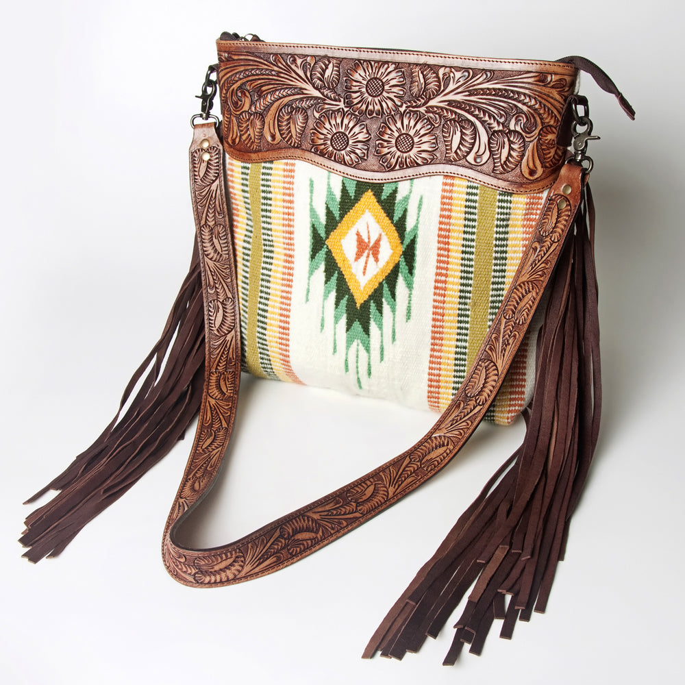 American Darling Signature Crossbody Hand Tooled Saddle Blanket Genuine Leather women bag western handbag purse