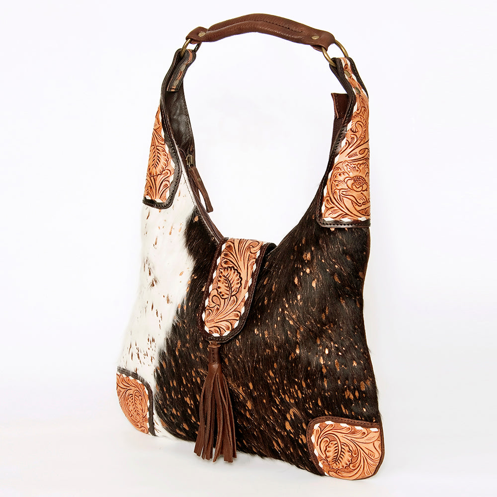 American Darling Hobo Hand Tooled Hair On Genuine Leather Western Women Bag | Handbag Purse Bags for Cute