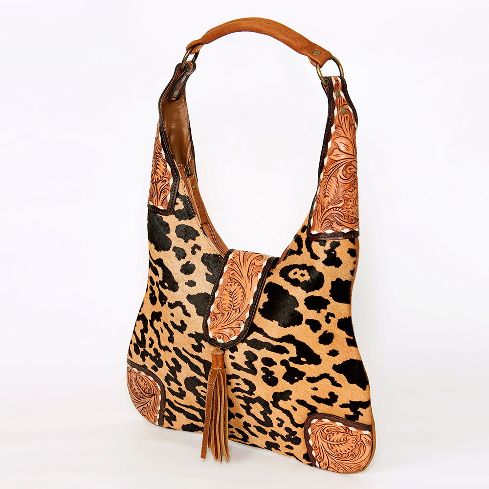 American Darling Hobo Hand Tooled Hair On Genuine Leather Western Women Bag | Handbag Purse Bags for Cute