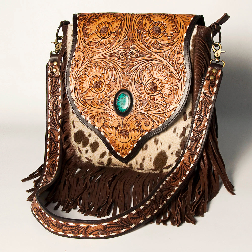 American Darling Messenger Hand Tooled Genuine Leather Women Bag Western Handbag Purse | Cute