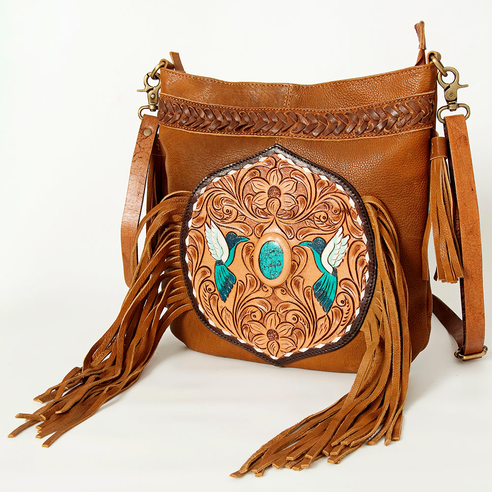 American Darling Large Crossbody Hand Tooled Genuine Leather Western Women Bag Handbag Purse | for Cute