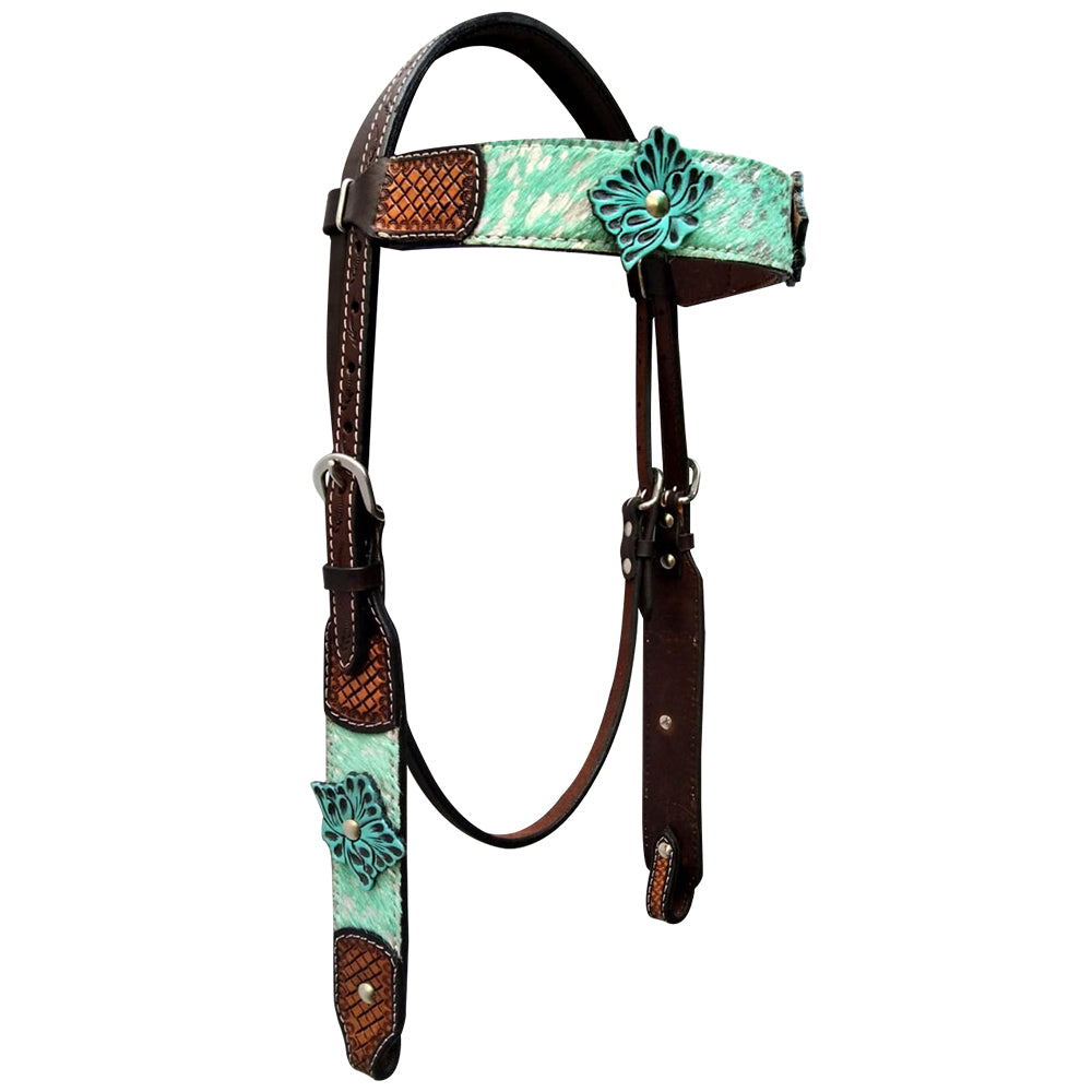 Bar H Equine Premium Hand Tooled Leather Stainless Steel Hardware Breast Collar Brown