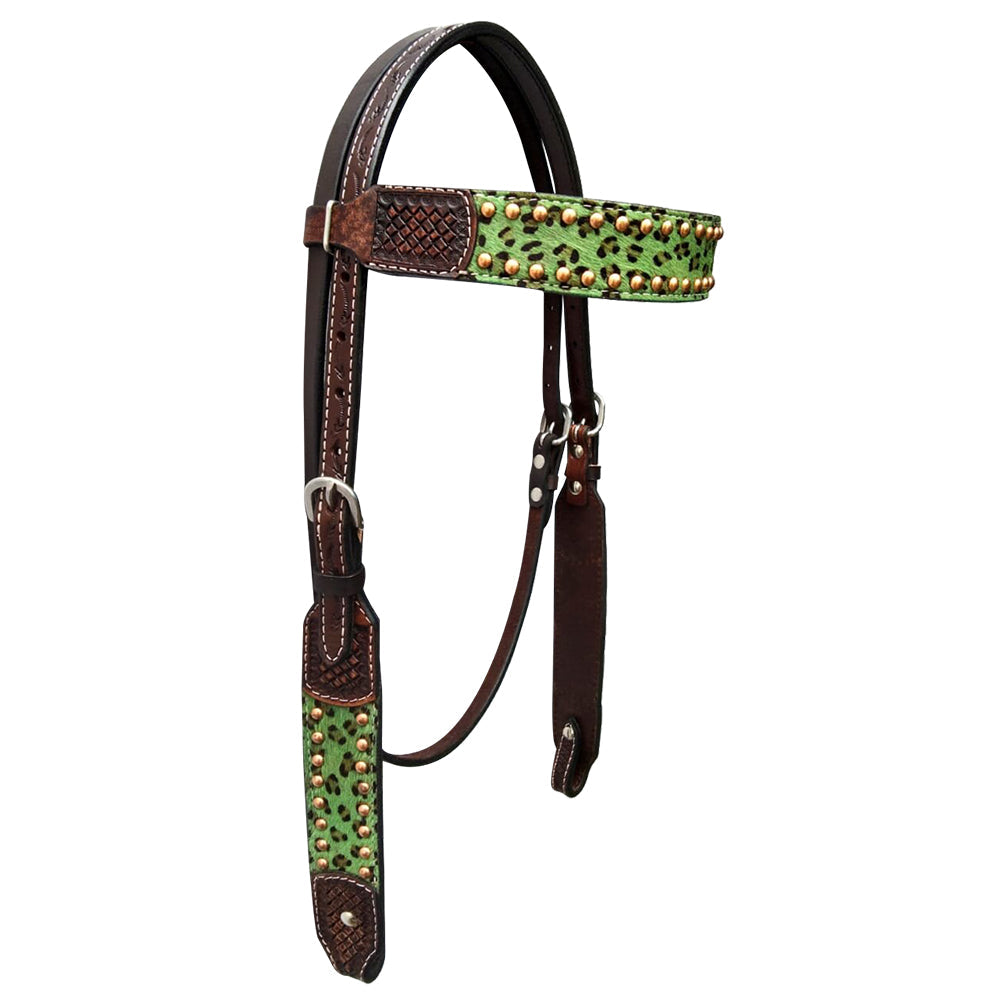 BAR H EQUINE Western Leather Horse Headstall & Breast Collar Wither Strap