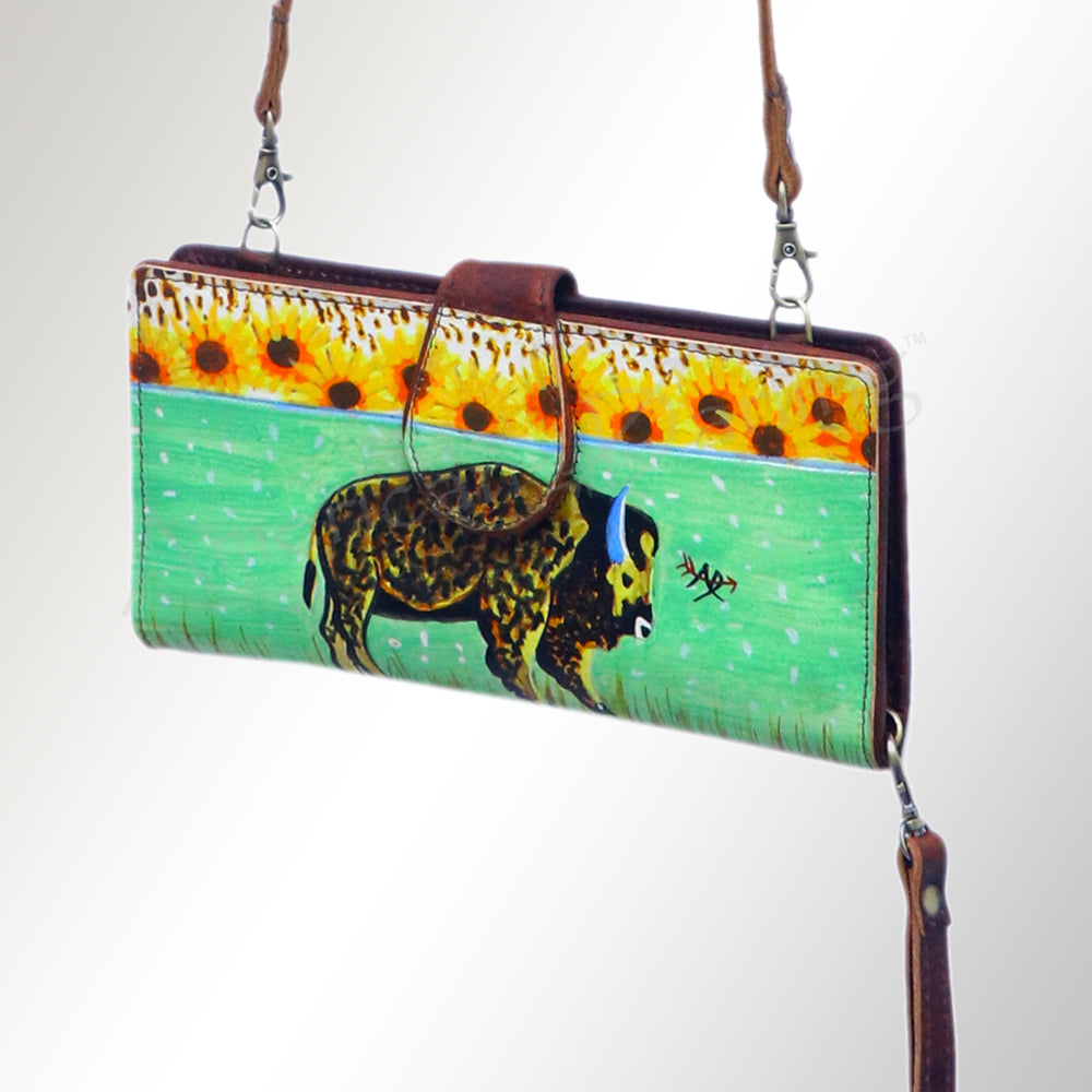 American Darling Wallet Full Grain Genuine Leather Western Women Bag | Handbag Purse Wristlet Travel Clutch