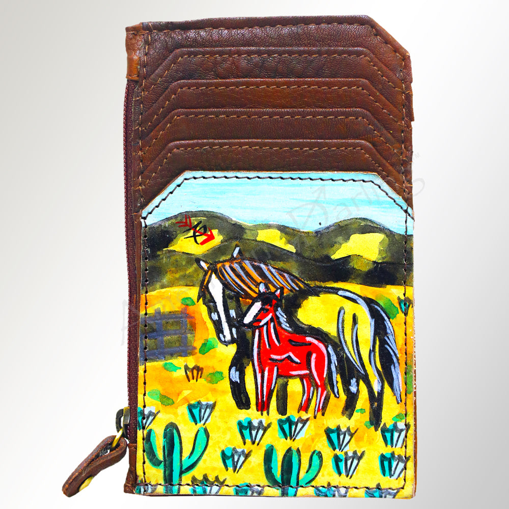 American Darling ADCCM101R30 Card-Holder Genuine Leather Women Bag Western Handbag Purse