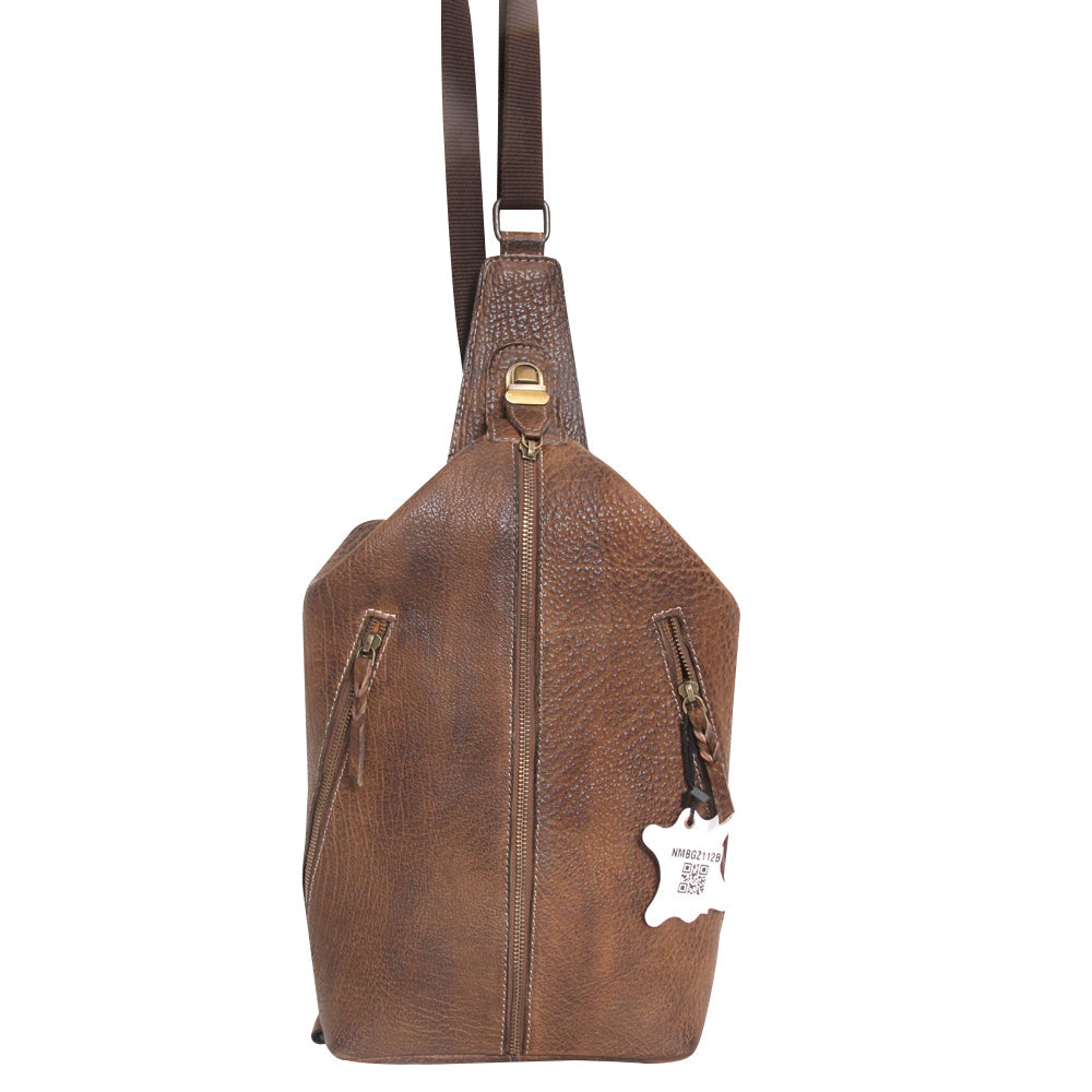 Never Mind Nmbgz112B Sling Vintage Handmade Genuine Cowhide Leather Women Bag WesternåÊHandbagåÊPurse