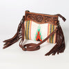 American Darling Cross Body Hand Tooled Saddle Blanket Genuine Leather Western Women Bag Handbag Purse | Crossbody for Cute
