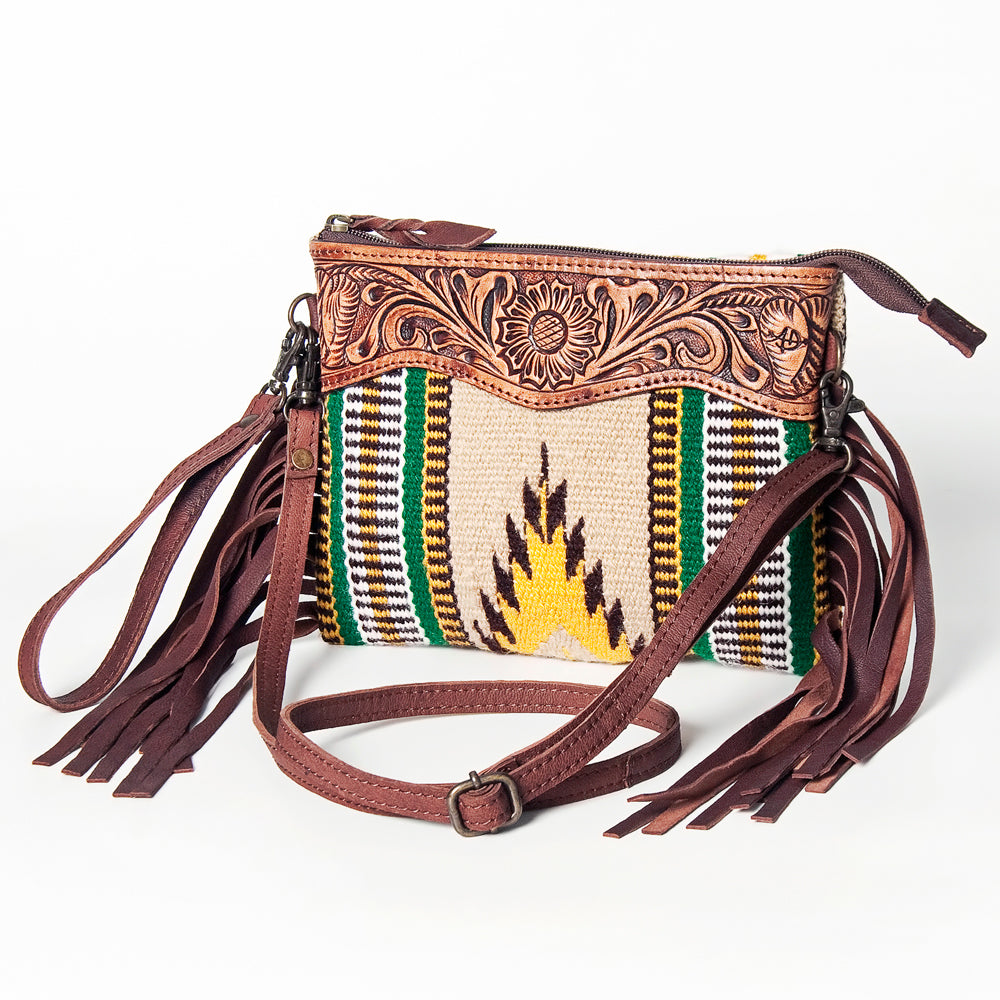 American Darling Cross Body Hand Tooled Saddle Blanket Genuine Leather Western Women Bag Handbag Purse | Crossbody for Cute