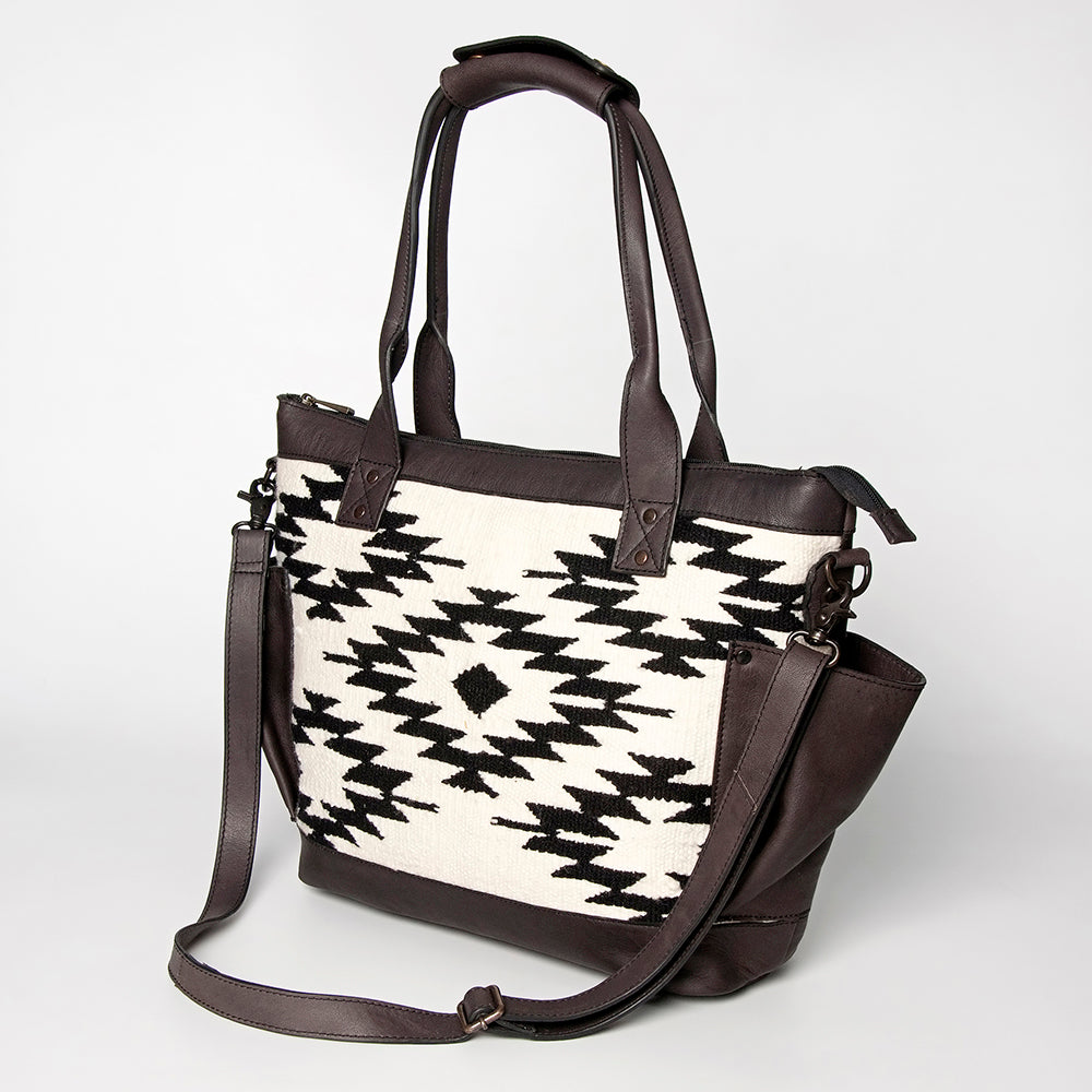 American Darling Tote Saddle Blanket Genuine Leather Western Women Bag Handbag Purse | Travel Bags Cute College Casual for