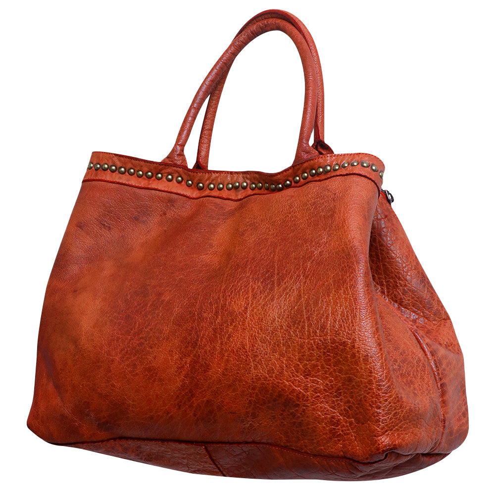 Never Mind Nmbgm108C Tote Vintage Handmade Genuine Cowhide Leather Women Bag Western Handbag Purse