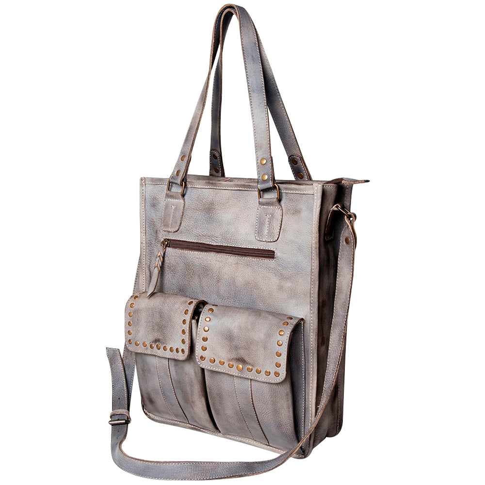 Never Mind Nmbg111B Tote Vintage Handmade Genuine Cowhide Leather Women Bag Western Handbag Purse