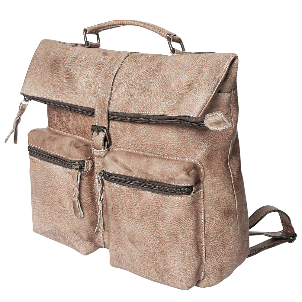 Never Mind Nmbg134B Backpack Vintage Handmade Genuine Cowhide Leather Women Bag Western Handbag Purse