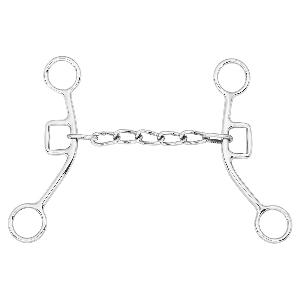 BAR H EQUINE Western Gag Bit Chain Mouthpiece