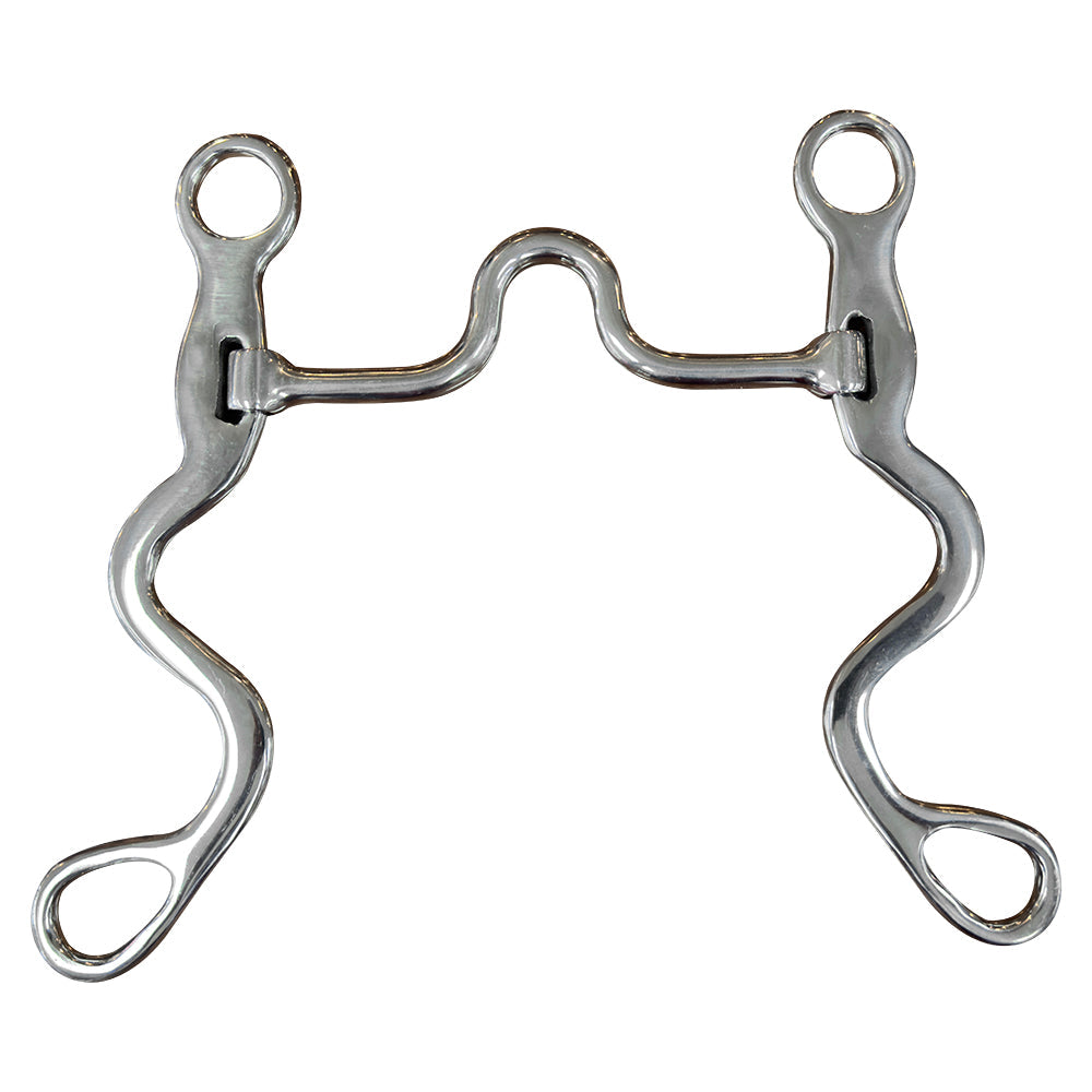 BAR H EQUINE  Western Horse 5 In Mouth Cavalry Shank Ported With Stainless Steel Bit
