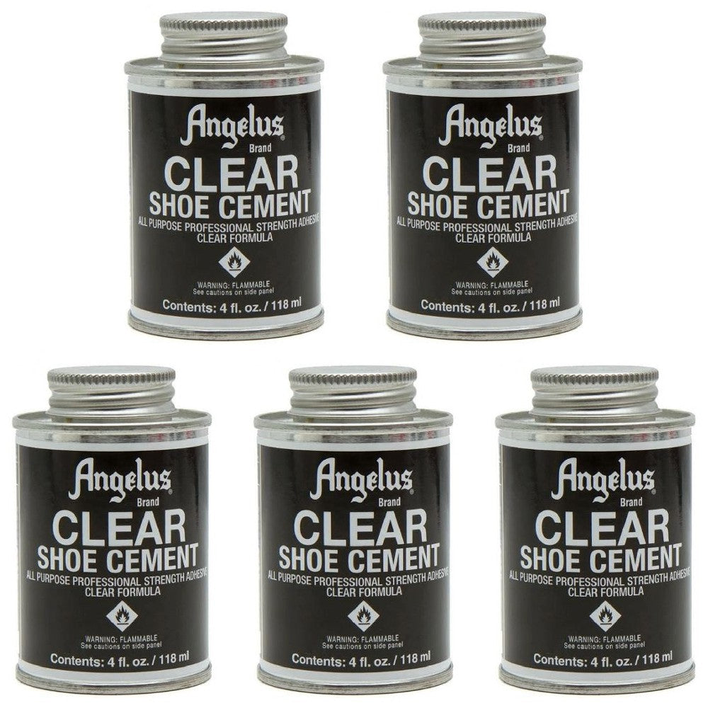 4 Oz Angelus Shoe Contact Cement All Purpose Glue Clear Pack Of 5