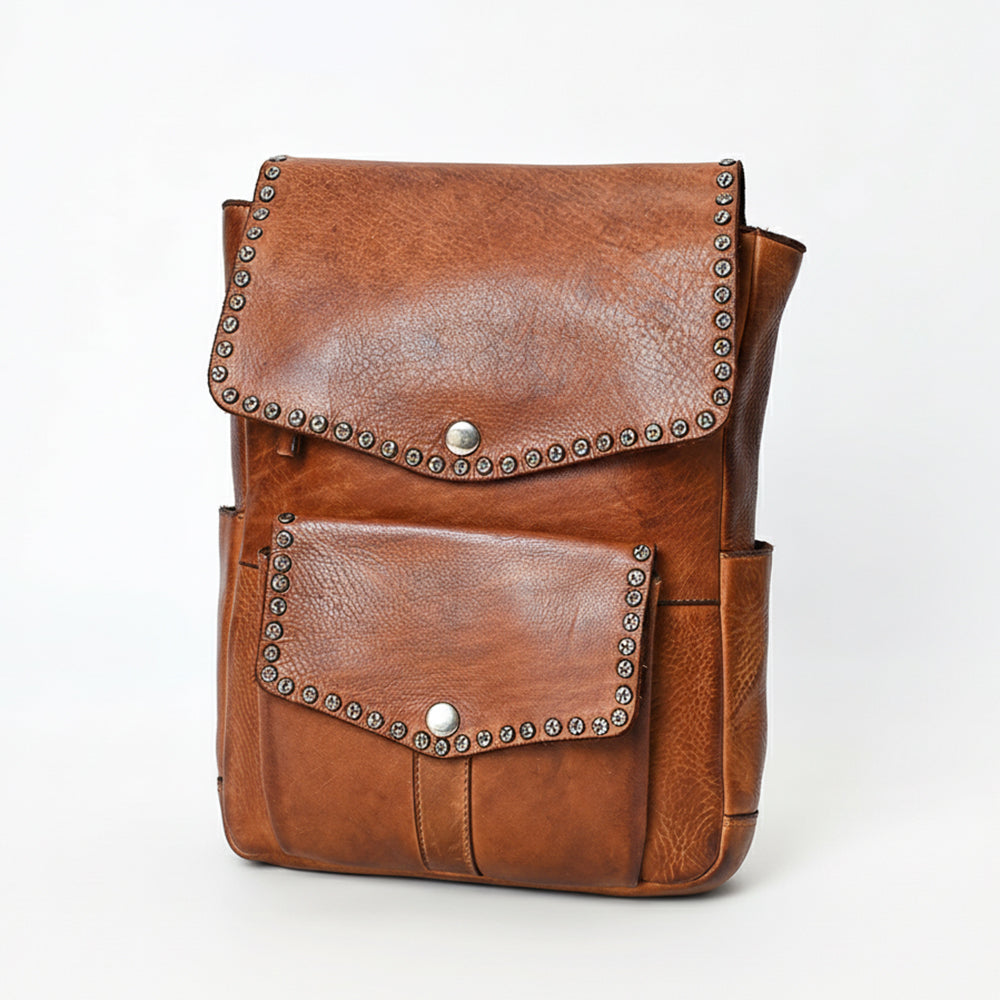 Spaghetti Western Swc139Cg Tote Vintage Handmade Drum Dyed Genuine European Cowhide Leather Women Bag Western Handbag Purse