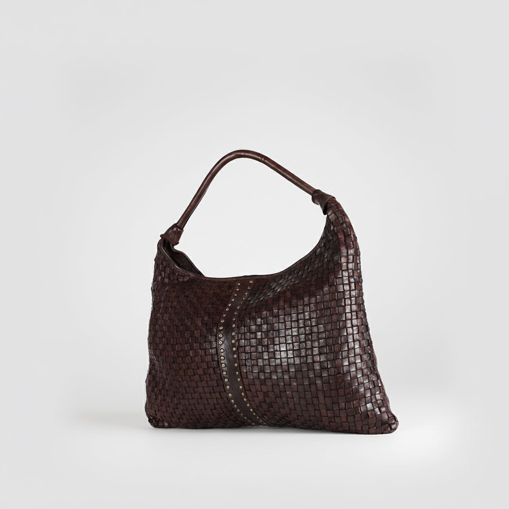 Spaghetti Western Hobo Vintage Handmade Drum Dyed Genuine European Cowhide Leather Women Bag