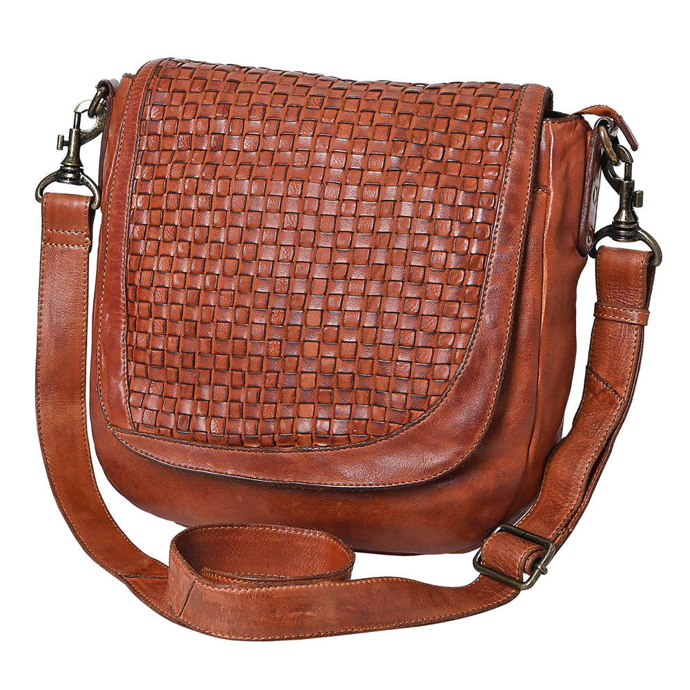 Spaghetti Western Swc160Cg Cross Body I Vintage Handmade Drum Dyed Genuine European Cowhide Leather Women Bag Western Handbag Purse