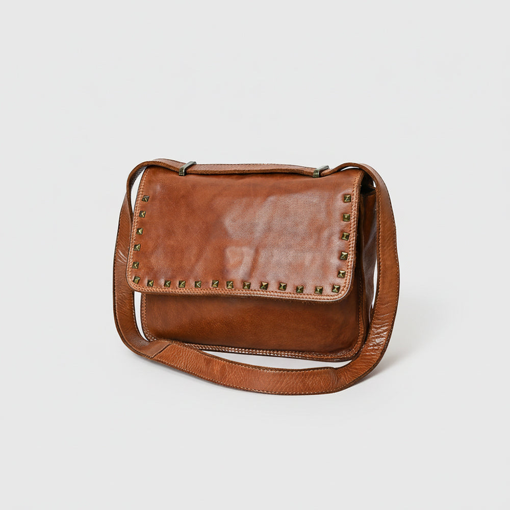 Spaghetti Western Swc163Cg Envelope Vintage Handmade Drum Dyed Genuine European Cowhide Leather Women Bag Western Handbag Purse
