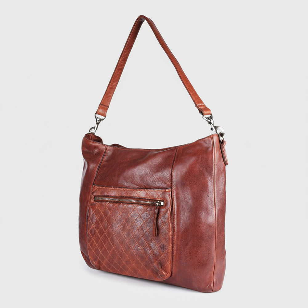 Spaghetti Western Swc180Cg Hobo Vintage Handmade Drum Dyed Genuine European Cowhide Leather Women Bag Western Handbag Purse