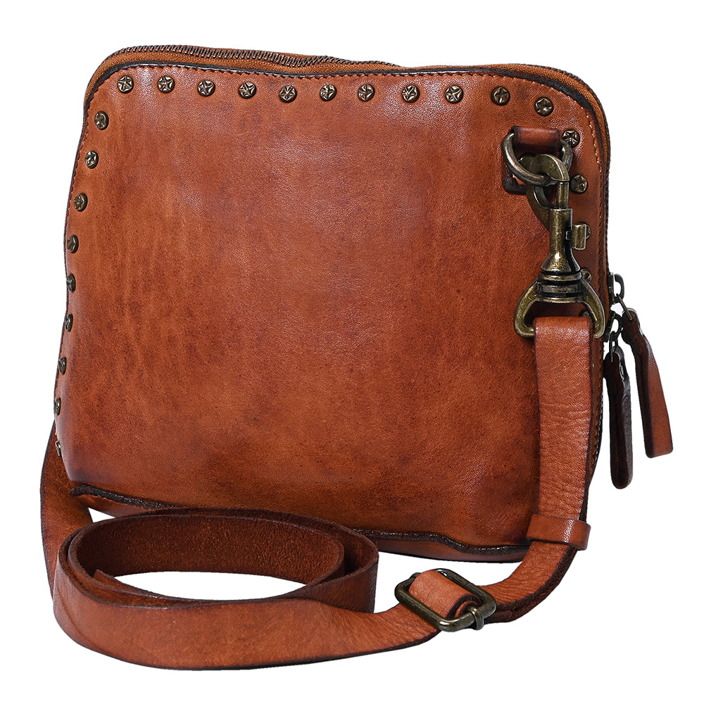 Spaghetti Western Swc199Cg Coin Purse Vintage Handmade Drum Dyed Genuine European Cowhide Leather Women Bag Western Handbag Purse