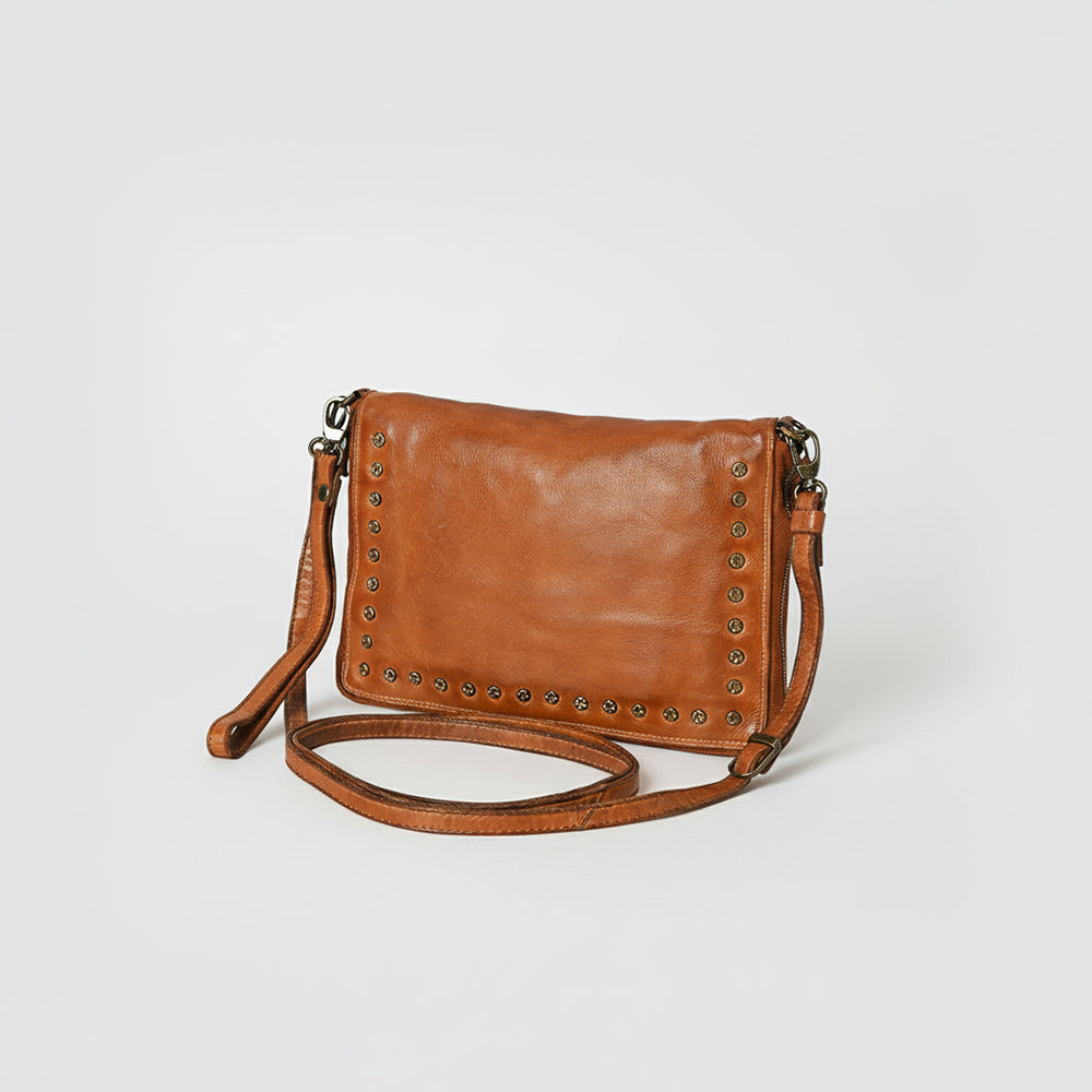 Spaghetti Western Swc197Tan Organiser Vintage Handmade Drum Dyed Genuine European Cowhide Leather Women Bag Western Handbag Purse