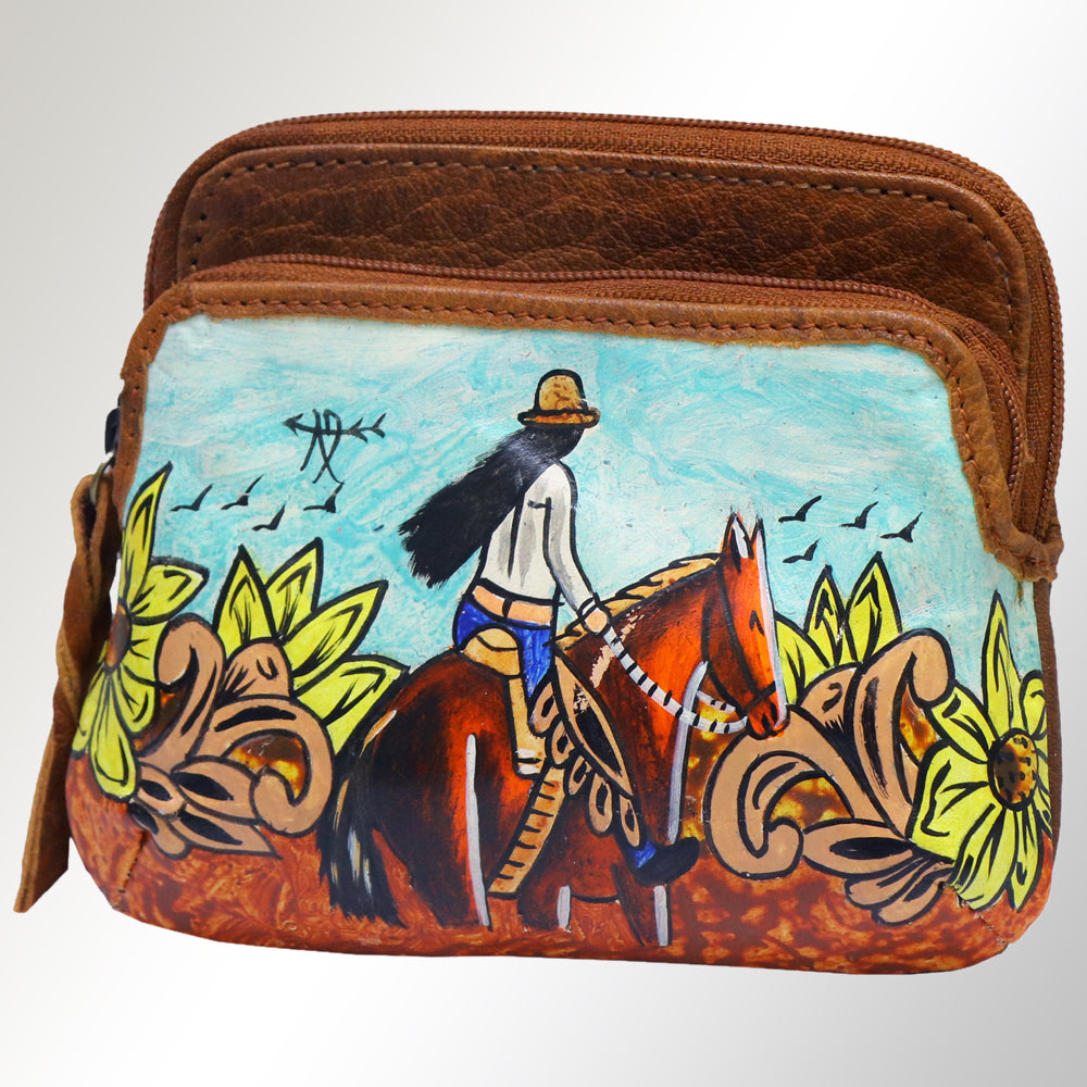 American Darling Coin Purse Full Grain Genuine Leather Western Women Bag | Handbag Wallet Purses for