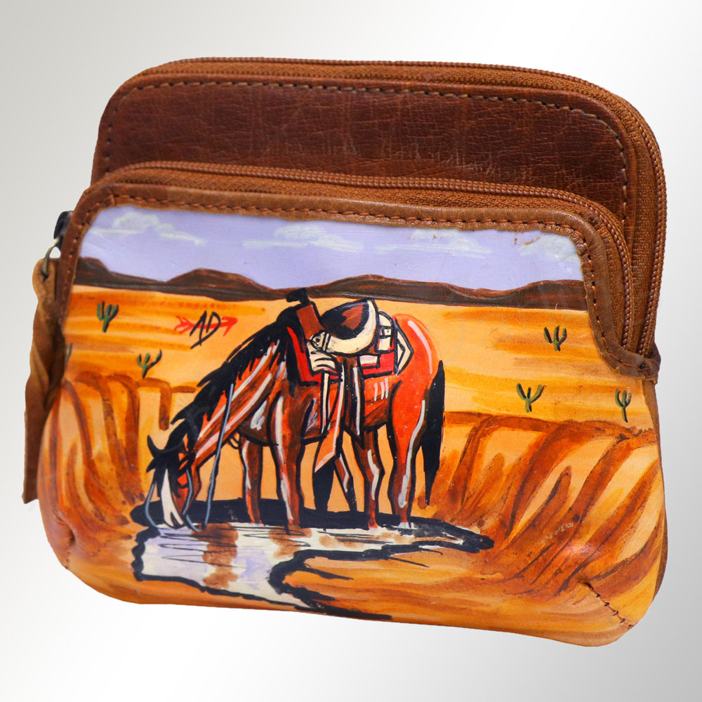 American Darling Coin Purse Full Grain Genuine Leather Western Women Bag | Handbag Wallet Purses for