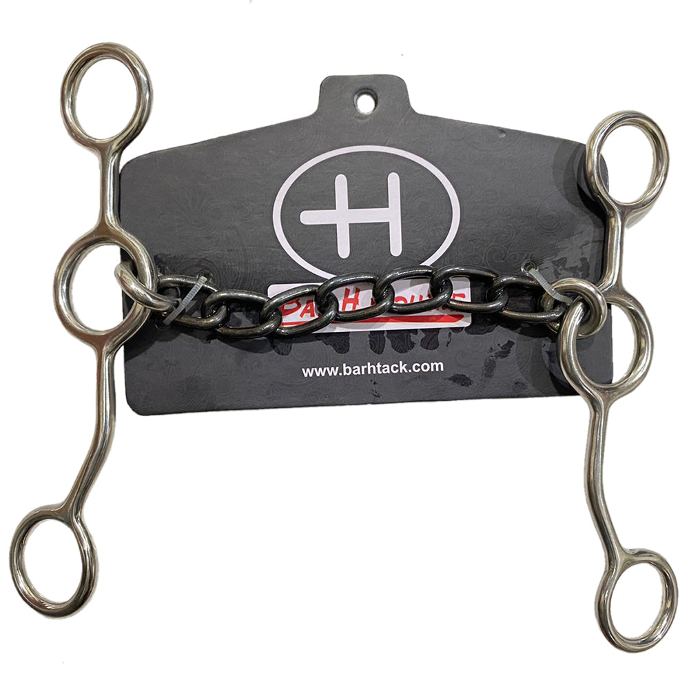 Bar H Equine Western Horse 5 In Mouth Heavy-Duty Gag Bit Solid Stainless Steel