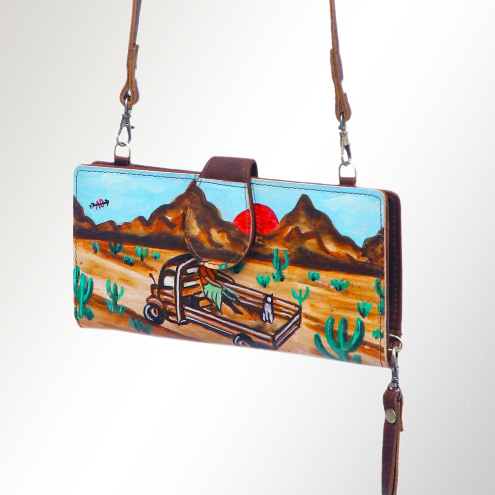 American Darling Wallet Full Grain Genuine Leather Western Women Bag | Handbag Purse Wristlet Travel Clutch