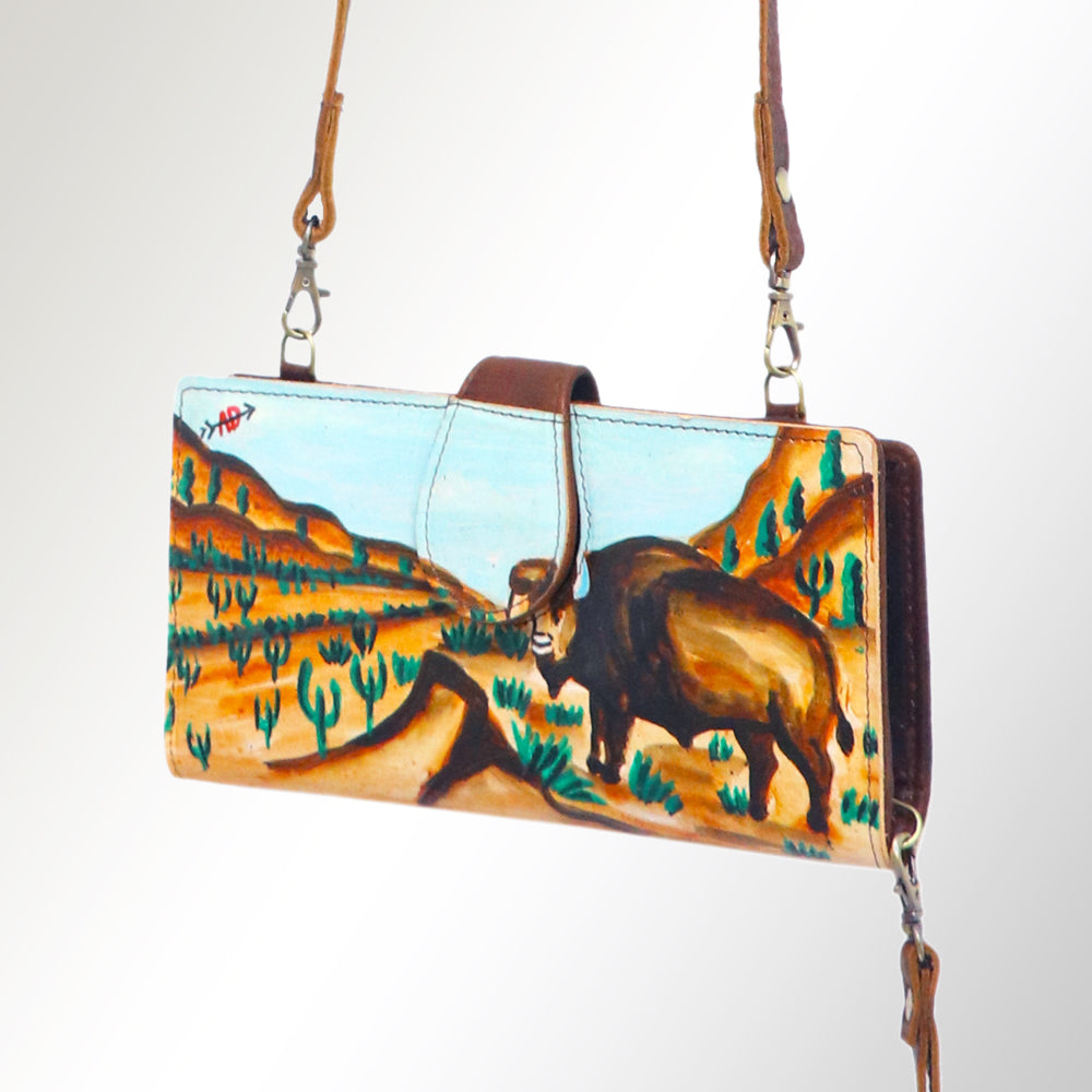 American Darling Wallet Full Grain Genuine Leather Western Women Bag | Handbag Purse Wristlet Travel Clutch