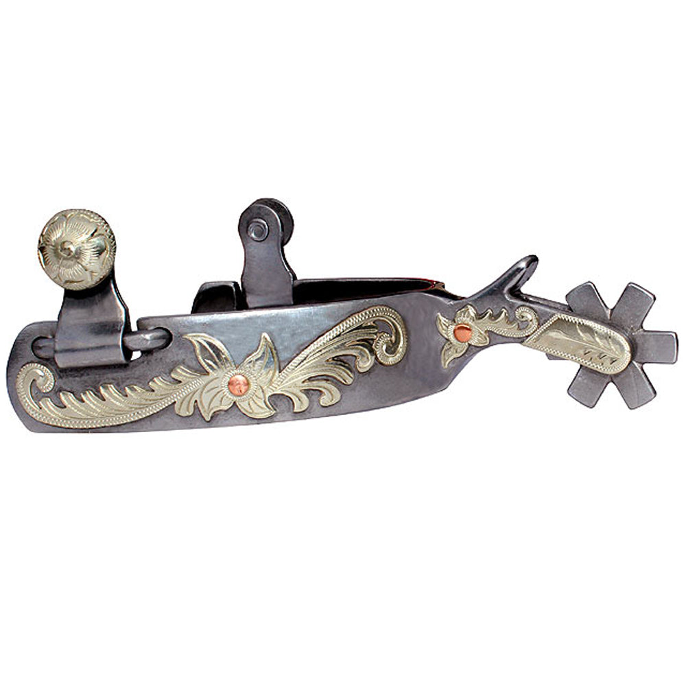 Professional s Choice silver Rowel with Guard Horse Track Spur