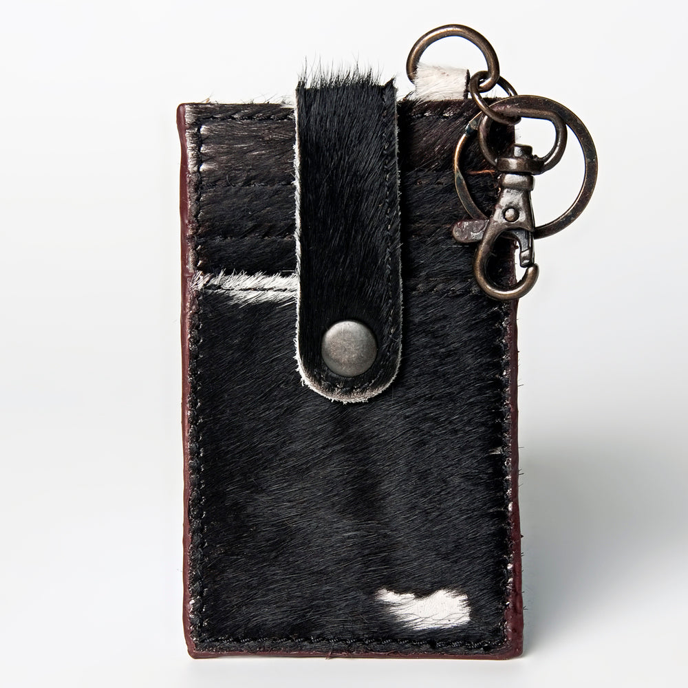 American Darling Card Holder Hair on Genuine Leather | Business Credit
