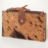 American Darling Card-Holder, Genuine Hair-On Cowhide & Full Grain Leather, Slim Western Travel Wallet
