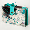 American Darling Card-Holder, Genuine Hair-On Cowhide & Full Grain Leather, Slim Western Travel Wallet