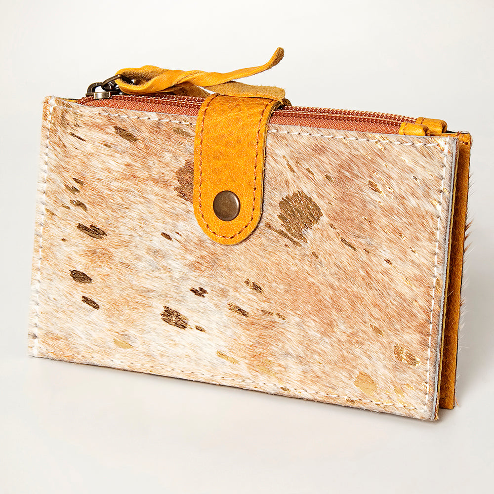 American Darling Coin Purse Hair on Genuine Leather Western Women Bag | Handbag Wristlet Travel Clutch