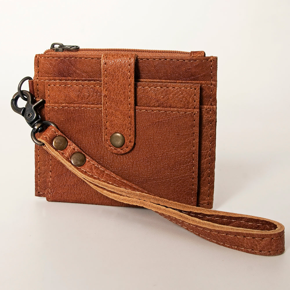 American Darling Card-Holder, Genuine Full Grain Vegetable Tanned Leather, Slim Western Minimalist Wallet