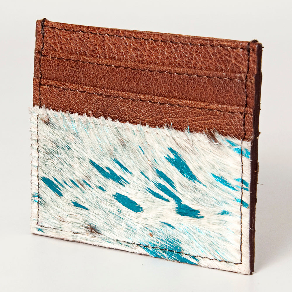 American Darling Card Holder Hair on Full Grain Genuine Leather | Business Credit Sports Slim Debit