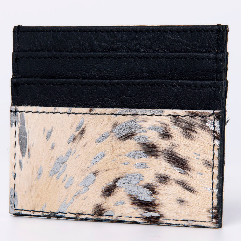 American Darling Card Holder Hair on Full Grain Genuine Leather | Business Credit Sports Slim Debit