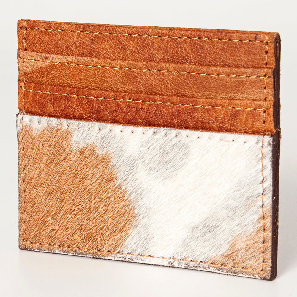 American Darling Card Holder Hair on Full Grain Genuine Leather | Business Credit Sports Slim Debit