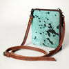 American Darling Cross body Bag, Hair-On Cowhide & Genuine Full Grain Leather, Western Shoulder Purse, 6in (H) X 6in (W)