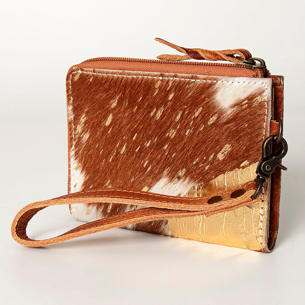 American Darling Coin Purse Hair on Genuine Leather Western Women Bag | Handbag Wristlet Travel Clutch