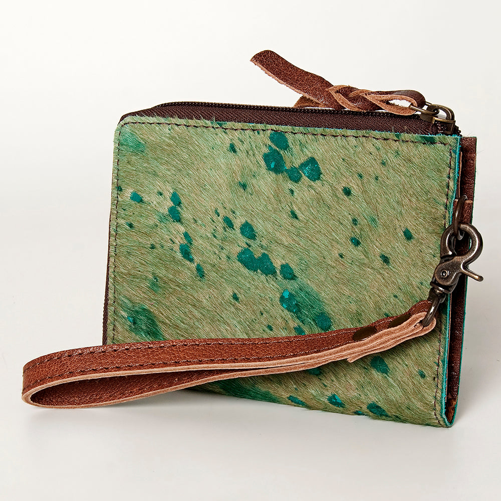 American Darling Coin Purse Hair on Genuine Leather Western Women Bag | Handbag Wristlet Travel Clutch