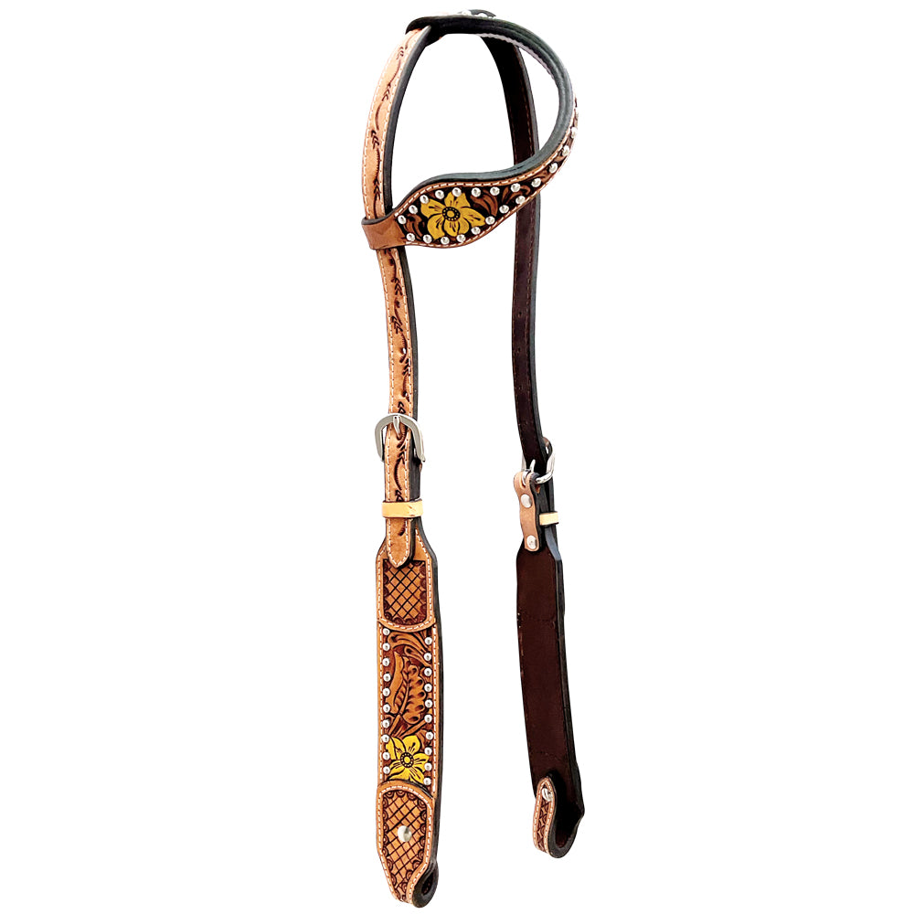 BAR H EQUINE Genuine Western American Leather Horse Premium Headstall