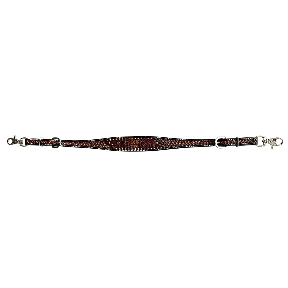 Bar H Equine Genuine Western American Leather Horse Premium Headstall & Breast Collar Set